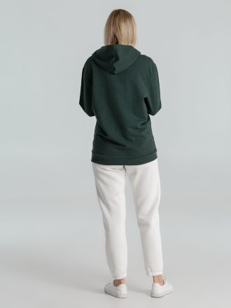 Толстовка с капюшоном унисекс Hoodie, темно-зеленый меланж Толстовка с капюшоном унисекс Hoodie, темно-зеленый меланж