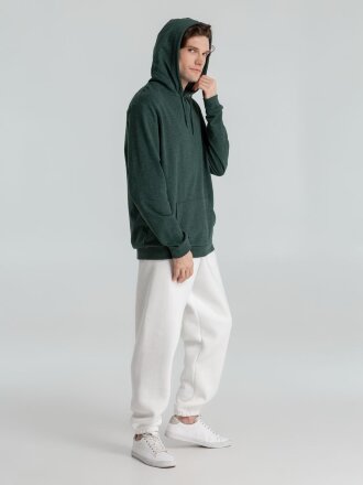 Толстовка с капюшоном унисекс Hoodie, темно-зеленый меланж Толстовка с капюшоном унисекс Hoodie, темно-зеленый меланж