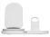 Складная зарядная станция с беспроводной зарядкой Flashport, 15 Вт, белый с нанесением логотипа
