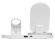 Складная зарядная станция с беспроводной зарядкой Flashport, 15 Вт, белый с нанесением логотипа
