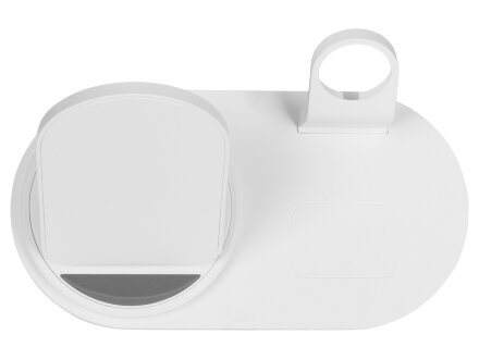 Складная зарядная станция с беспроводной зарядкой Flashport, 15 Вт, белый Складная зарядная станция с беспроводной зарядкой Flashport, 15 Вт, белый