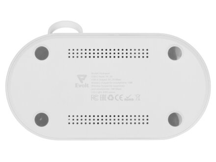 Складная зарядная станция с беспроводной зарядкой Flashport, 15 Вт, белый Складная зарядная станция с беспроводной зарядкой Flashport, 15 Вт, белый