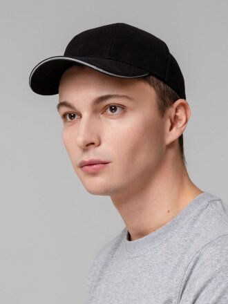 Бейсболка Hard Work Black со светоотражающим элементом Бейсболка Hard Work Black со светоотражающим элементом