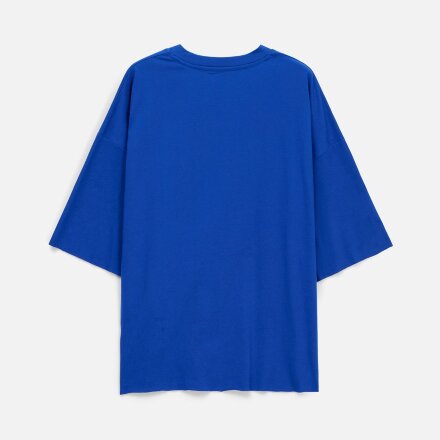 Футболка унисекс оверсайз T1, синяя Футболка унисекс оверсайз T1, синяя