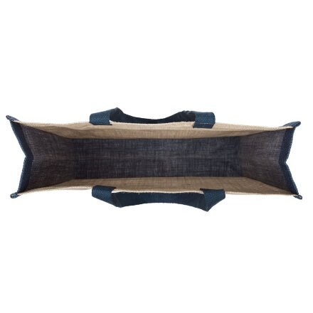 Холщовая сумка для покупок Bagari с синей отделкой Холщовая сумка для покупок Bagari с синей отделкой