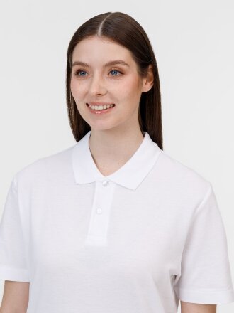 Рубашка поло унисекс Pulse, белая Рубашка поло унисекс Pulse, белая