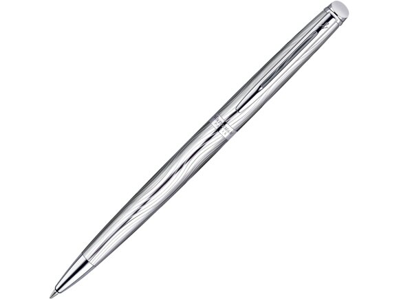 Шариковая ручка Waterman Hemisphere Deluxe, цвет: Metal CT, стержень: Mblue с нанесением логотипа