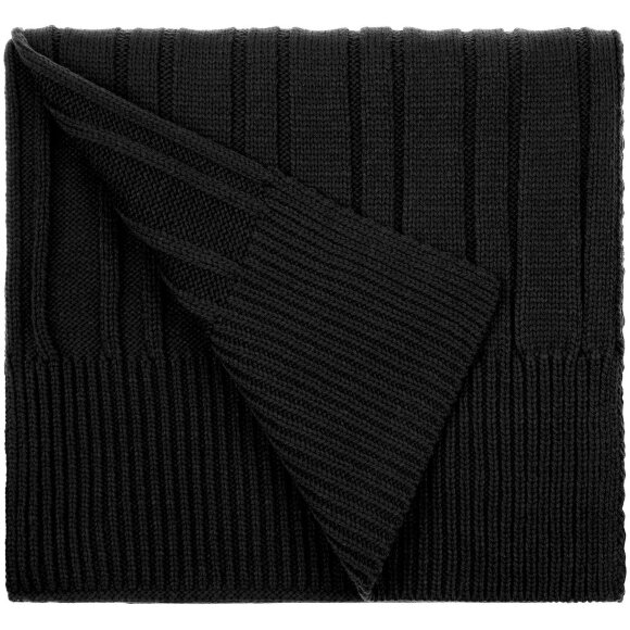 Шарф Knit Beat, черный с нанесением логотипа