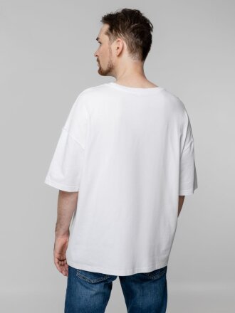 Футболка унисекс оверсайз Crosstown, белая Футболка унисекс оверсайз Crosstown, белая