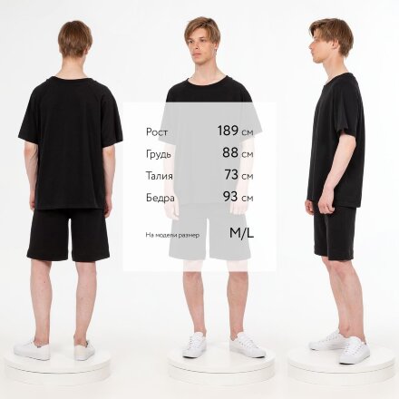 Футболка унисекс оверсайз T2, черная Футболка унисекс оверсайз T2, черная