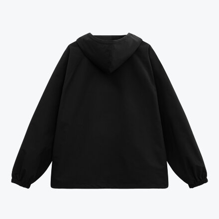 Ветровка (анорак) оверсайз унисекс RISSMAN, черная Ветровка (анорак) оверсайз унисекс RISSMAN, черная