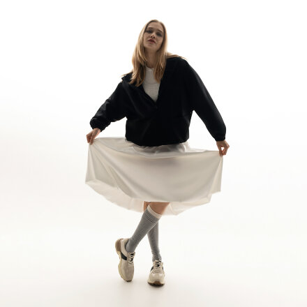 Ветровка (анорак) оверсайз унисекс RISSMAN, черная Ветровка (анорак) оверсайз унисекс RISSMAN, черная