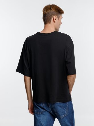 Футболка оверсайз унисекс Base Space, черная Футболка оверсайз унисекс Base Space, черная