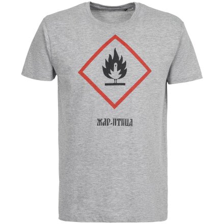 Футболка «Жар-птица», серый меланж Футболка «Жар-птица», серый меланж