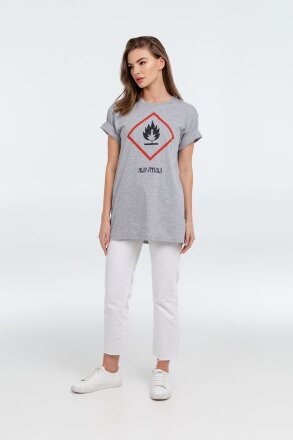 Футболка «Жар-птица», серый меланж Футболка «Жар-птица», серый меланж