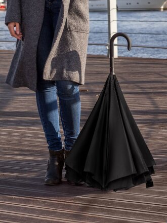 Зонт наоборот Style, трость, черный Зонт наоборот Style, трость, черный