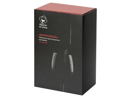 Набор Bartender для приготовления коктейлей на бамбуковой подставке Набор Bartender для приготовления коктейлей на бамбуковой подставке