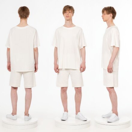 Футболка унисекс оверсайз T2, молочно-белая Футболка унисекс оверсайз T2, молочно-белая