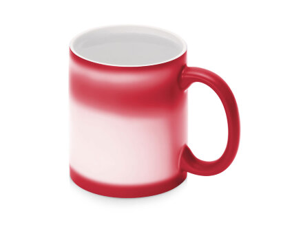 Кружка-хамелеон Magic матовая, красный/белый Кружка-хамелеон Magic матовая, красный/белый