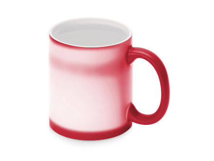 Кружка-хамелеон Magic матовая, красный/белый Кружка-хамелеон Magic матовая, красный/белый