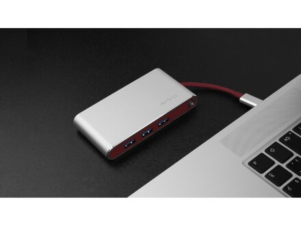 Хаб USB Rombica Type-C Hermes Red (Р)