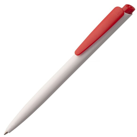 Ручка шариковая Senator Dart Polished, бело-красная с нанесением логотипа