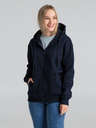 Толстовка на молнии с капюшоном Siverga Heavy 2.0, темно-синяя Толстовка на молнии с капюшоном Siverga Heavy 2.0, темно-синяя