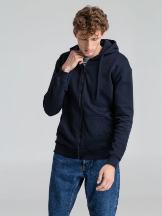 Толстовка на молнии с капюшоном Siverga Heavy 2.0, темно-синяя Толстовка на молнии с капюшоном Siverga Heavy 2.0, темно-синяя