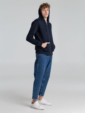 Толстовка на молнии с капюшоном Siverga Heavy 2.0, темно-синяя Толстовка на молнии с капюшоном Siverga Heavy 2.0, темно-синяя