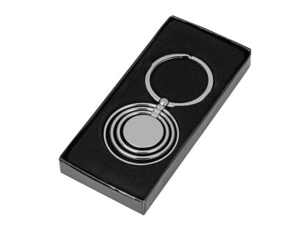 Брелок с 3 кольцами и диском, вращающимися вокруг одной оси, серебристый Брелок с 3 кольцами и диском, вращающимися вокруг одной оси, серебристый