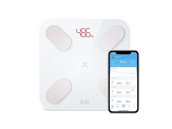 Умные диагностические весы Picooc Mini Pro V2 (6924917717377), белый с нанесением логотипа