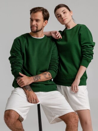 Свитшот унисекс King, темно-зеленый Свитшот унисекс King, темно-зеленый