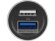 Адаптер автомобильный USB с функцией быстрой зарядки QC 3.0 TraffIQ, черный/серебристый