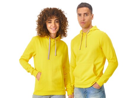 Толстовка унисекс Stream с капюшоном, жёлтый Толстовка унисекс Stream с капюшоном, жёлтый