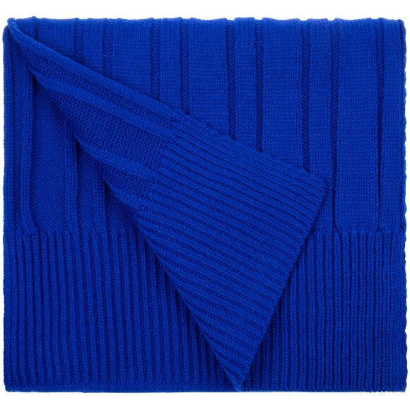 Шарф Knit Beat, синий с нанесением логотипа