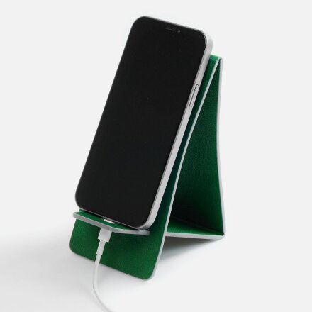 Подставка для телефона Petrus, зеленая Подставка для телефона Petrus, зеленая