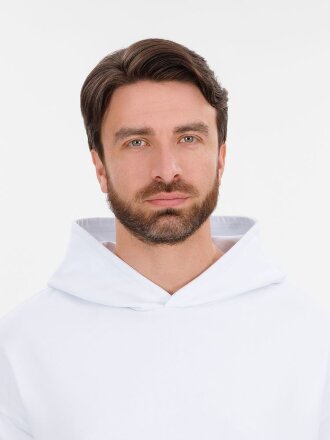 Худи оверсайз унисекс Outshine, белое Худи оверсайз унисекс Outshine, белое