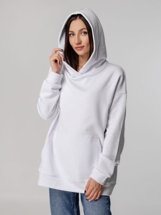 Худи оверсайз унисекс Outshine, белое Худи оверсайз унисекс Outshine, белое
