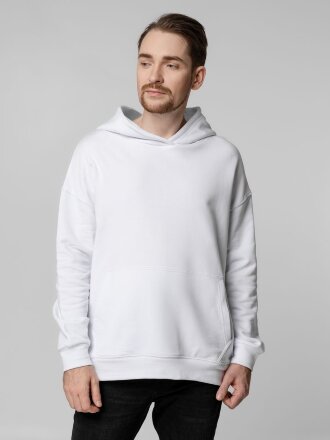 Худи оверсайз унисекс Outshine, белое Худи оверсайз унисекс Outshine, белое