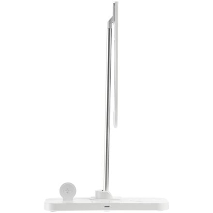 Настольная лампа с беспроводной зарядкой Power Light, белая Настольная лампа с беспроводной зарядкой Power Light, белая