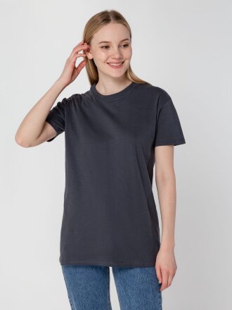 Футболка унисекс Regent 150, серая (стальная) Футболка унисекс Regent 150, серая (стальная)