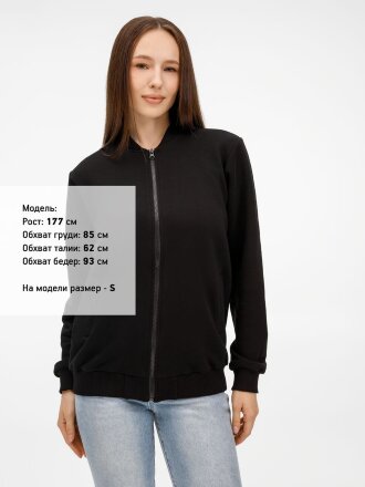 Бомбер унисекс Townie, черный Бомбер унисекс Townie, черный