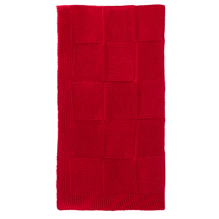 Плед Cella вязаный, красный (без подарочной коробки) Плед Cella вязаный, красный (без подарочной коробки)