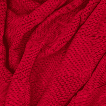 Плед Cella вязаный, красный (без подарочной коробки) Плед Cella вязаный, красный (без подарочной коробки)