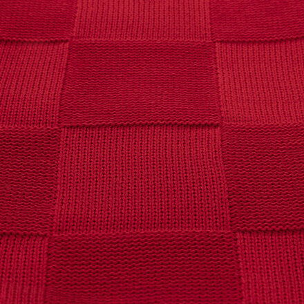 Плед Cella вязаный, красный (без подарочной коробки) Плед Cella вязаный, красный (без подарочной коробки)