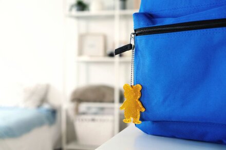 Пешеходный светоотражатель «Мишка», неон-желтый Пешеходный светоотражатель «Мишка», неон-желтый