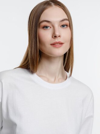 Футболка оверсайз унисекс Base Space, белая Футболка оверсайз унисекс Base Space, белая