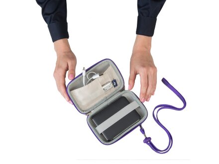 Чехол для жесткого диска из кожзама 9101, фиолетовый Чехол для жесткого диска из кожзама 9101, фиолетовый