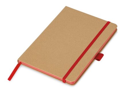 Блокнот A5 Sevilia Color, твердая обложка из крафта, 80 листов, цветной срез и форзац, натуральный/красный Блокнот A5 Sevilia Color, твердая обложка из крафта, 80 листов, цветной срез и форзац, натуральный/красный