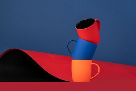 Кружка Surprise Touch Black с покрытием софт-тач, красная